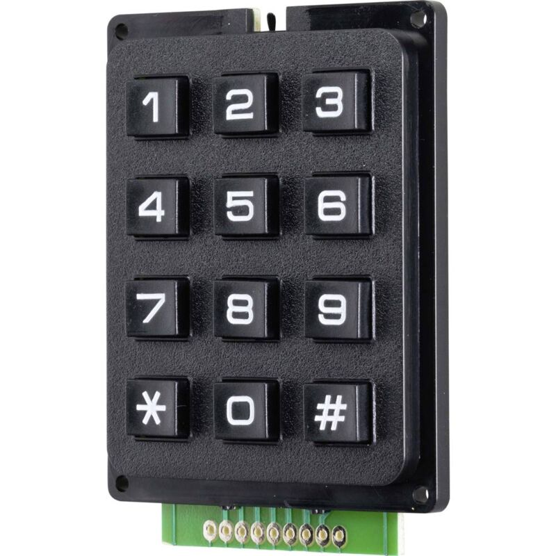 foto del prodotto tru components tastierino a pressione matrice tastiera 3 x 4 1 pz.
