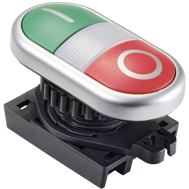 foto del prodotto tru components tc 10344000 s2tr p1w pulsante doppio verde, rosso 1 pz.