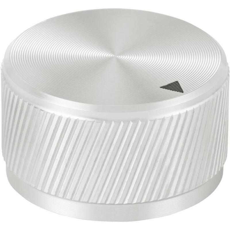 foto del prodotto tru components tc 11613820 manopola rotativa con puntatore argento x a 30 mm x 17 mm alluminio 1 pz.