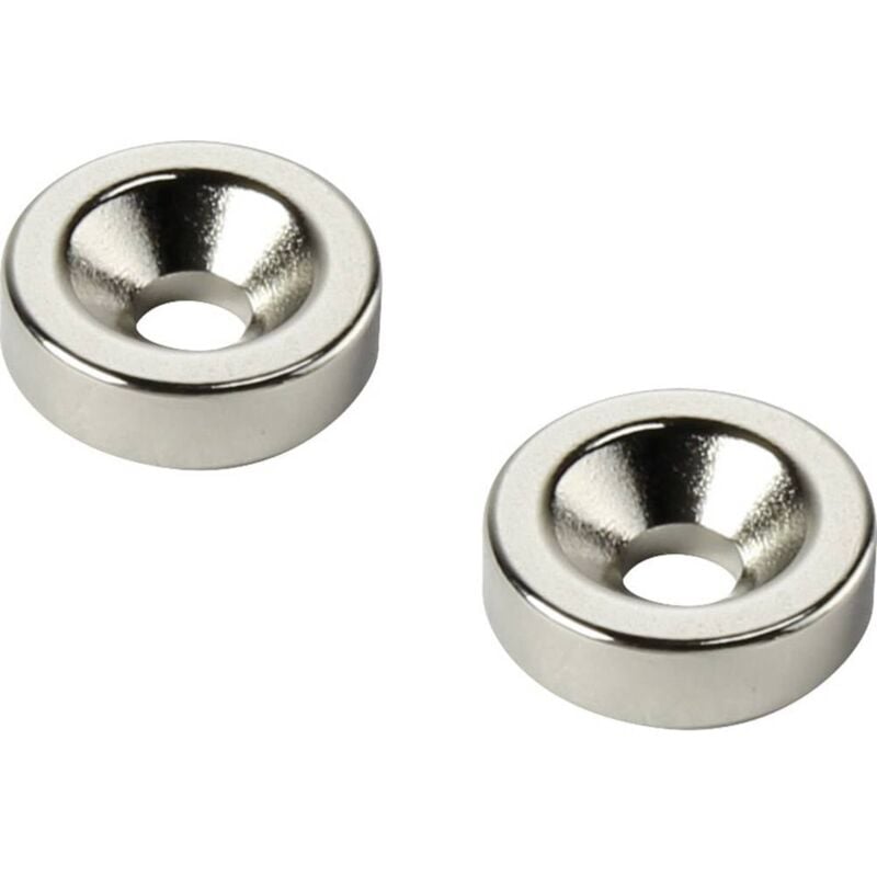 foto del prodotto tru components - tc-12250608 magnete permanente anello x a 15 mm x 3 mm m4 temperatura limite max. 150 c