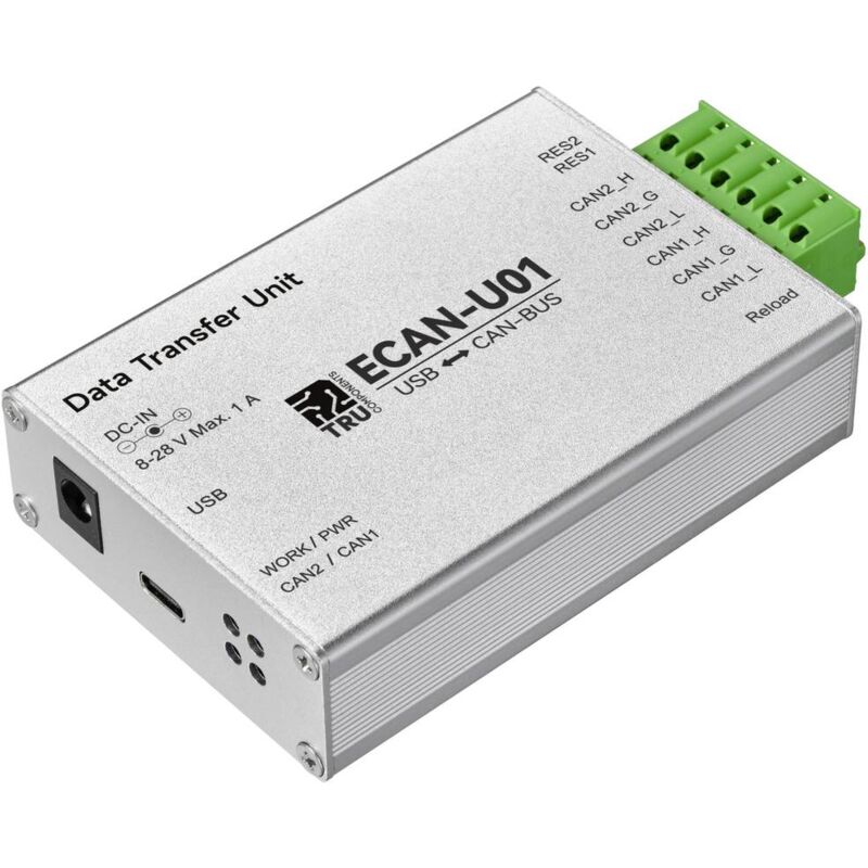 foto del prodotto tru components tc 12626060 tc ecan u01 convertitore can usb, can bus 5 v dc 1 pz.