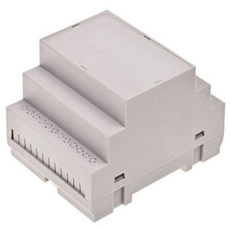 foto del prodotto tru components tc 7910880 contenitore da guida din 70 x 90 x 65 abs v0 grigio 1 pz.