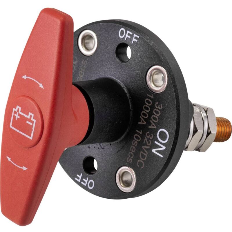 foto del prodotto tru components tc 9075596 interruttore batteria per auto 32 v dc 300 a 1 x off on permanente ip67 1 pz.