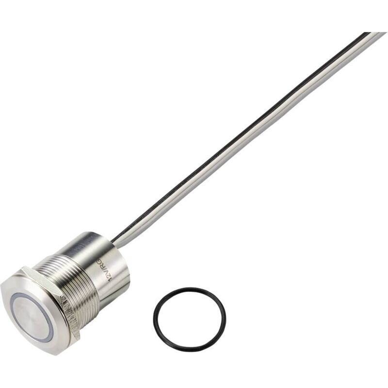 foto del prodotto tru components tc 9554796 pulsante a sensore 24 v 0.5 a 1x off on momentaneo verde, rosso 25 mm ip65 1 pz.