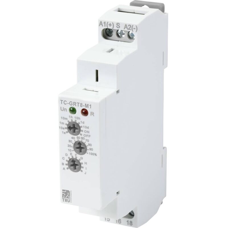 foto del prodotto tru components tc 9963308 rel temporizzato multifunzionale 12 v dc, 240 v ac 1 pz. intervallo di tempo 1 s 10 gg 1