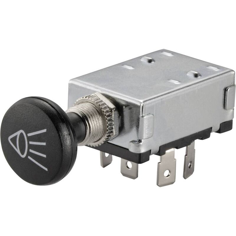 foto del prodotto tru components tc a3 20b sq interruttore tira spingi per auto 12 v dc 30 a 2 x off on on permanente 1 pz.