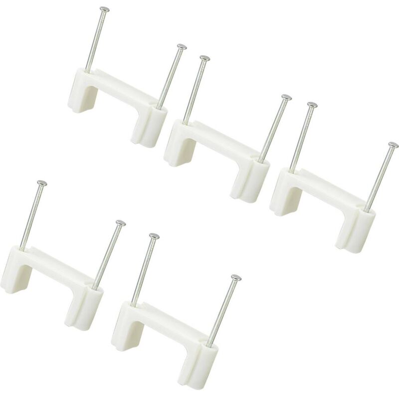 foto del prodotto tru components tc dnf24203 chiodino fissacavo 1593095 intervallo fascio 24 mm max due fori bianco 100 pz.