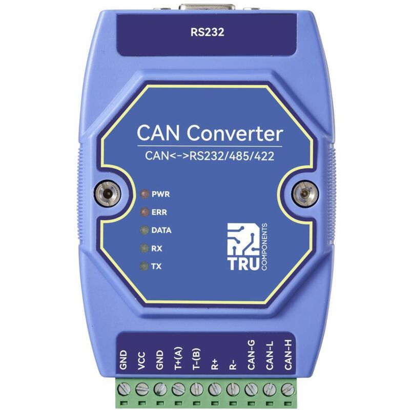 foto del prodotto tru components tc ecan 401 modulo multifunzione modbus rtu, can bus, rs 485, rs 422, rs 232 12 v dc, 24 v dc 1 pz.
