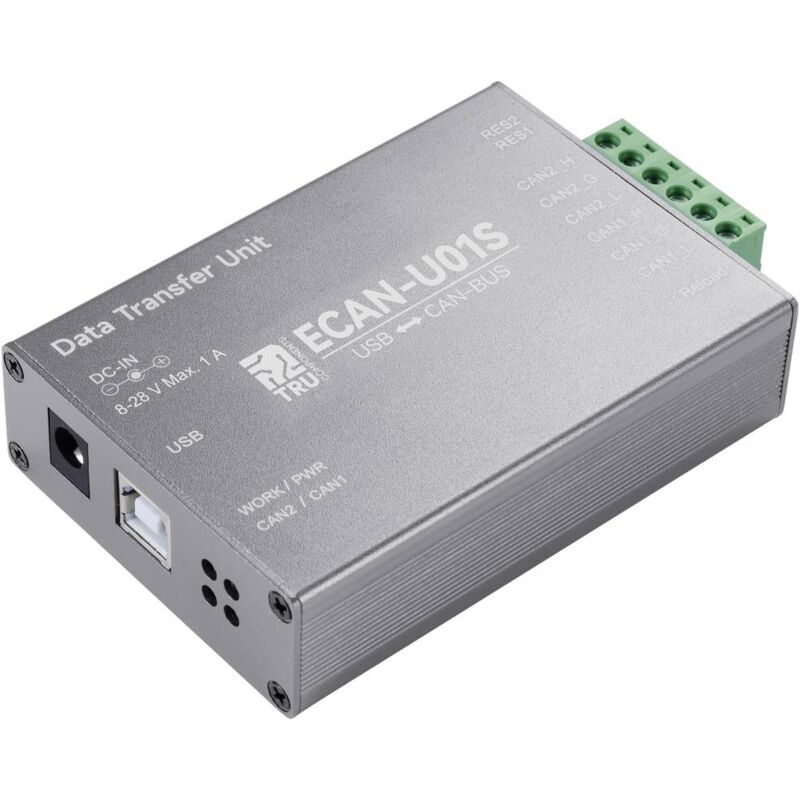foto del prodotto tru components tc ecan u01s convertitore can usb, can bus 8 v dc, 28 v dc 1 pz.