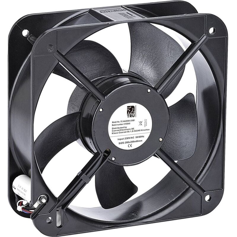 foto del prodotto tru components tc na20060 230b1 ventola assiale 230 v ac 890 m h l x l x a 200 x 200 x 60 mm