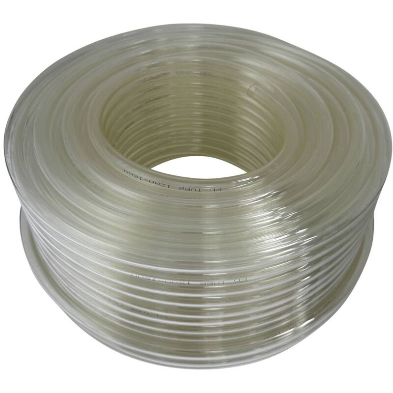 foto del prodotto tru components tubo per aria compressa tc 12832992 pu12x8 transparent poliuretano trasparente diam int 8 mm 10 bar 100