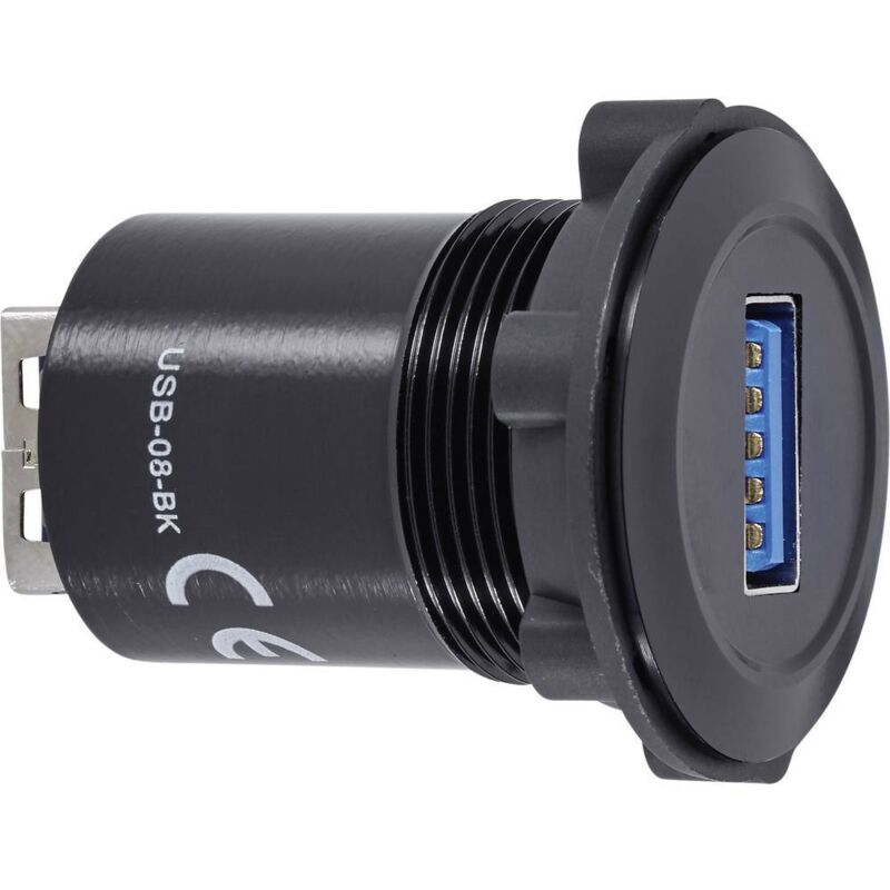 foto del prodotto tru components usb 08 bk presa usb presa contenuto 1 pz.