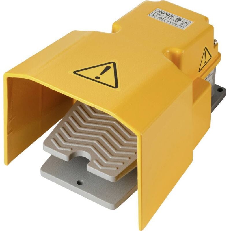 foto del prodotto tru components xf 502 interruttore a pedale 250 v ac 15 a 1 pedale con coperchio di protezione 1 na, 1 nc 1 pz.