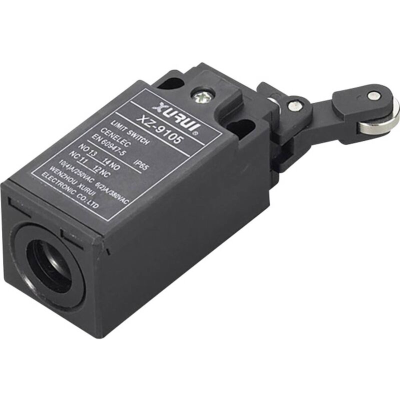 foto del prodotto tru components xz 9 105 fine corsa 250 v ac 10 a leva con rotella momentaneo ip65 1 pz.