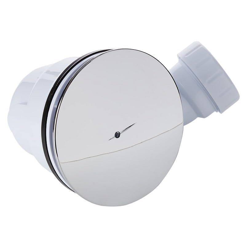 foto del prodotto trueshopping sifone per rifiuti was90 veebath essentials, 90 mm, a flusso rapido, facile da pulire, cromato