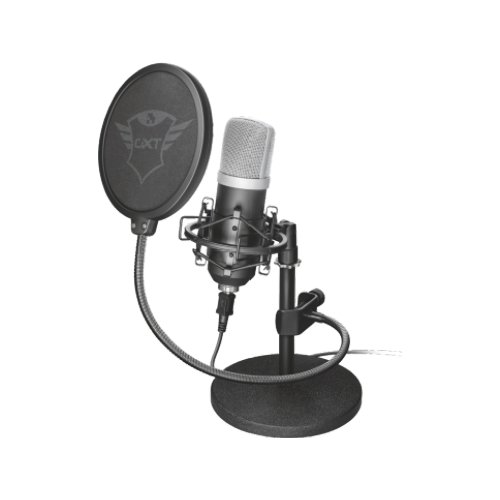 foto del prodotto trust 21753 microfono nero microfono da studio