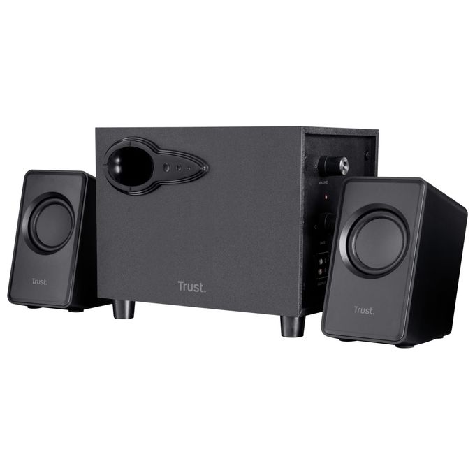 foto del prodotto trust avora set altoparlanti 2.1 subwoofer potenza di 18w rms totali, nero