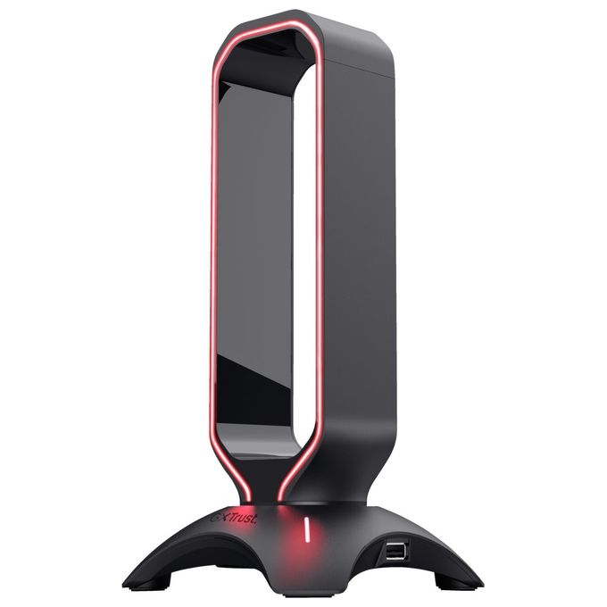 foto del prodotto trust gxt 265 cintar rgb headset stand supporto per cuffie illuminato rgb con due porte usb