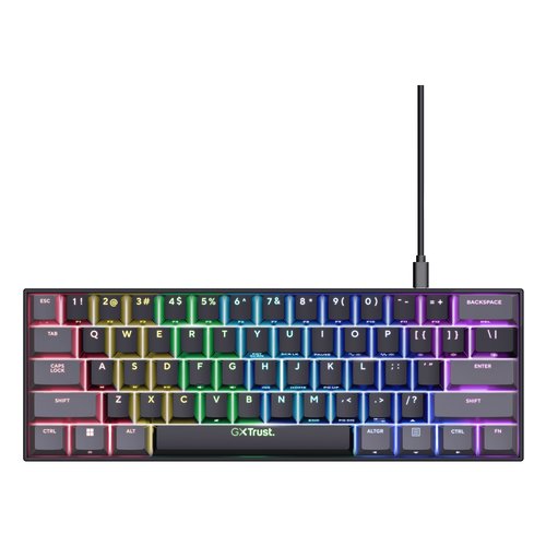 foto del prodotto trust gxt 867 acira tastiera gaming usb qwerty italiano nero