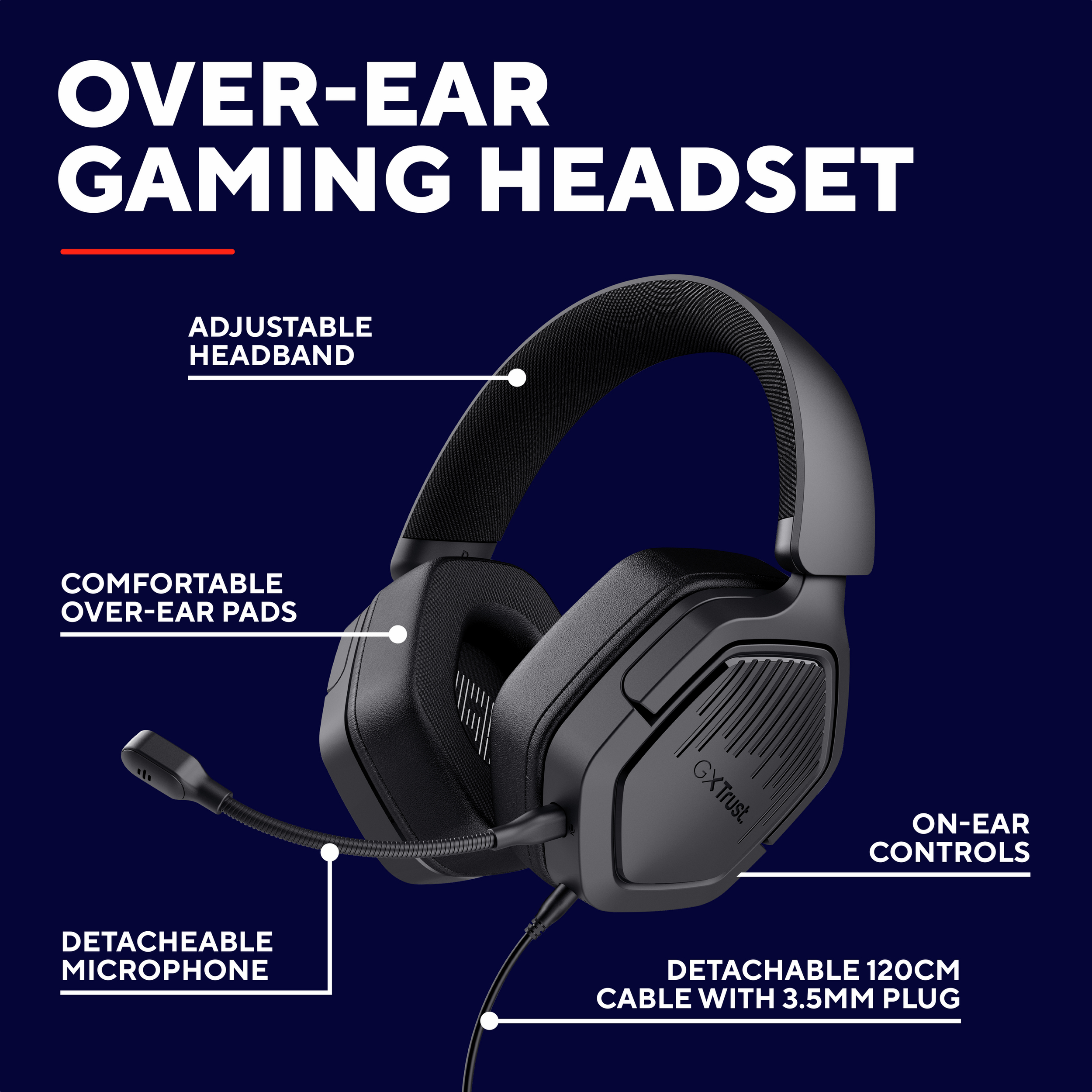 foto del prodotto trust gxt492 carus auricolare cablato a padiglione gaming nero