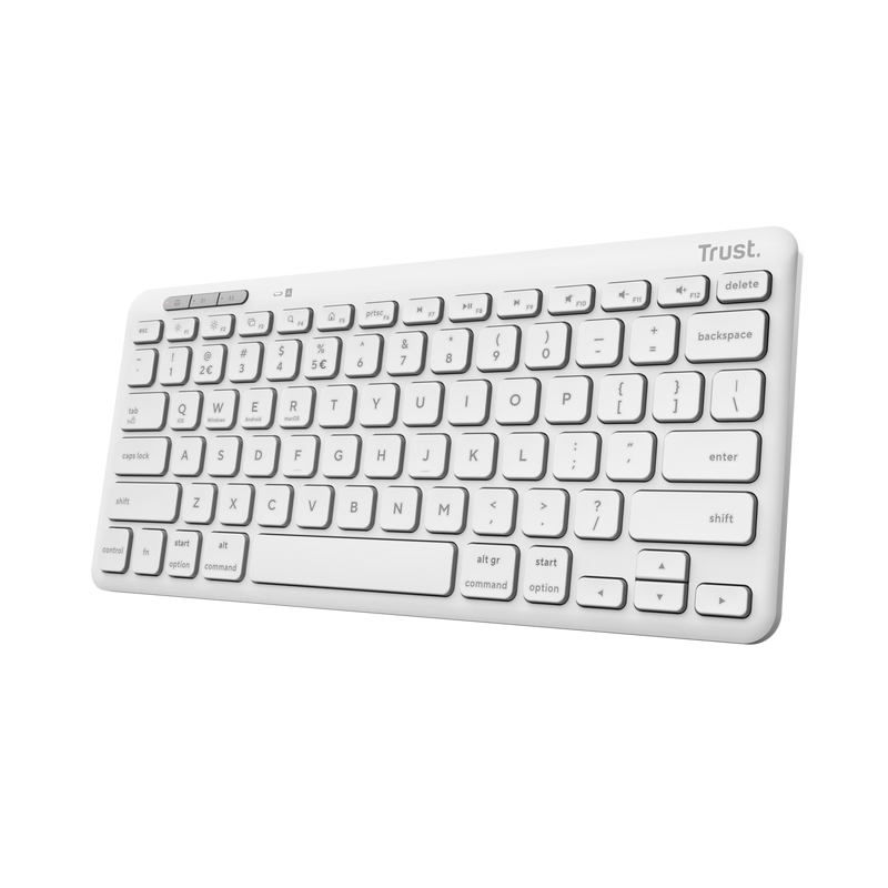 foto del prodotto trust lyra tastiera universale rf senza fili bluetooth qwerty italiano bianco