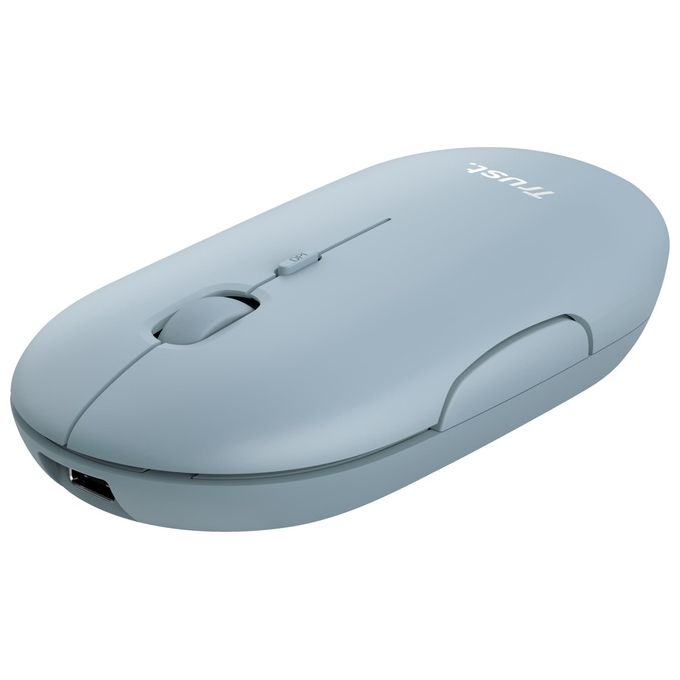 foto del prodotto trust puck mouse wireless ricaricabile bluetooth blu