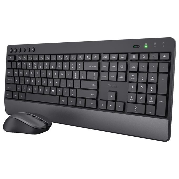 foto del prodotto trust trezo tastiera mouse incluso rf wireless qwerty italiano nero
