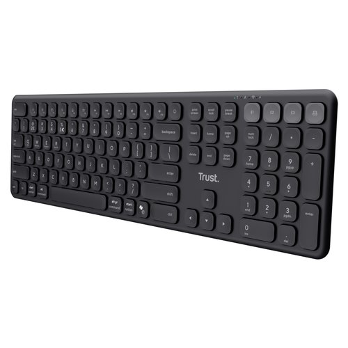 foto del prodotto trust vaiya tastiera universale usb rf wireless bluetooth italiano nero