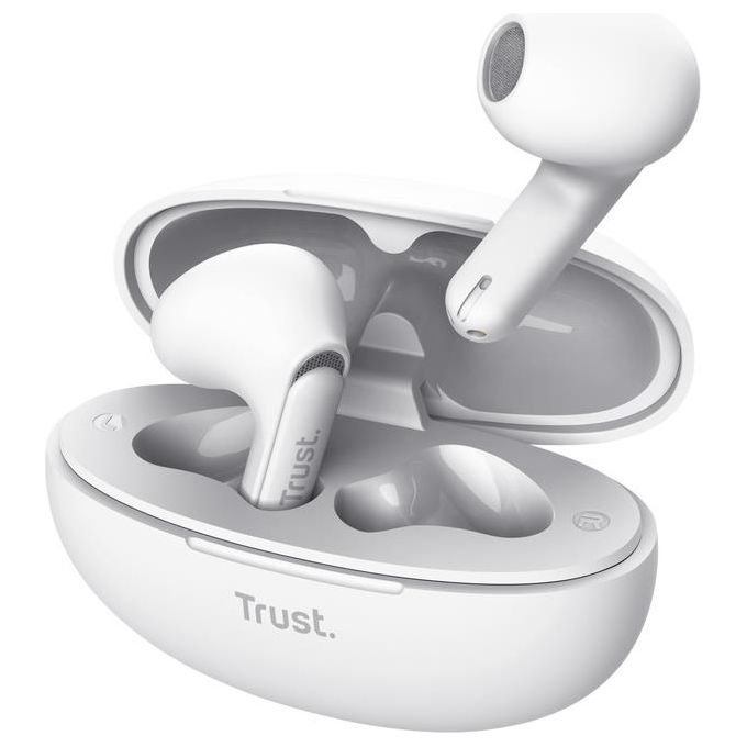 foto del prodotto trust yavi auricolare true wireless stereo tws in-ear musica e chiamate usb tipo-c bluetooth bianco