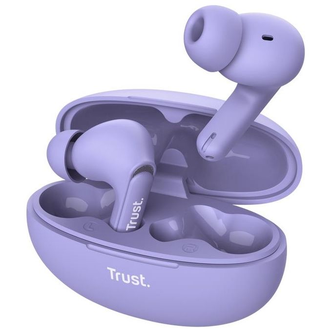 foto del prodotto trust yavi auricolare true wireless stereo tws in ear musica e chiamate usb tipo c bluetooth viola