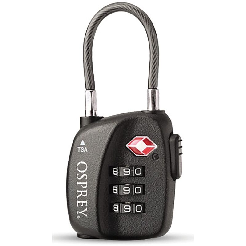 foto del prodotto tsa 3 dial cable lock black, o s osprey