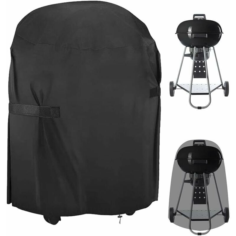 foto del prodotto ttio copertura per barbecue, copertura per barbecue rotonda, protezione per barbecue da esterno, copertura per barbecue adatta alla maggior parte
