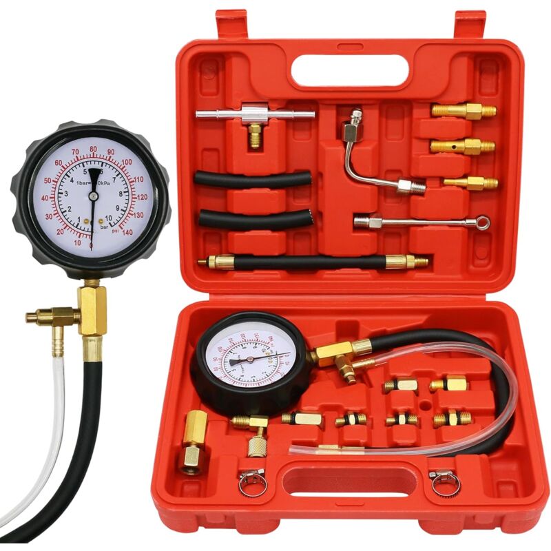 foto del prodotto tu 114 tester di pressione della pompa di iniezione, tester di pressione del carburante, kit di test di pressione universale, benzina, auto, camion,