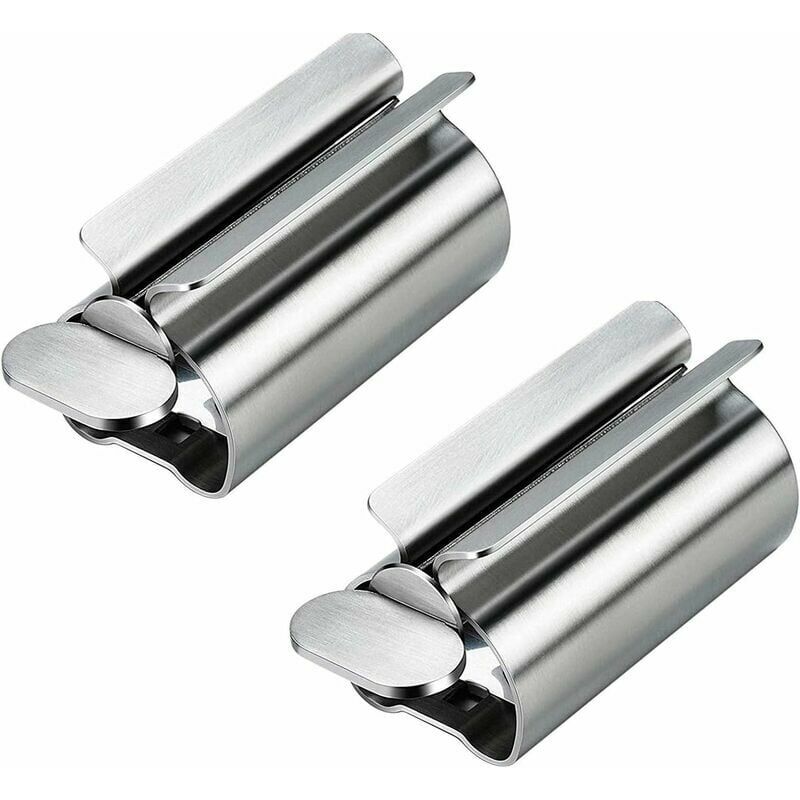 foto del prodotto tube squeezer 2 pezzi tube squeezer dispenser di dentifricio in acciaio inossidabile per dentifricio tinta per capelli colori cosmetici aiperq