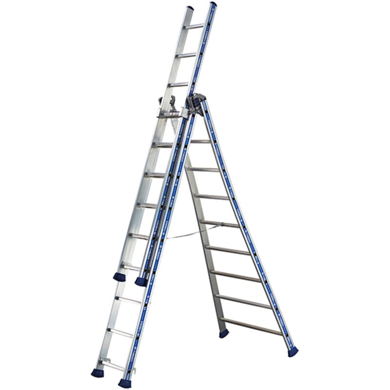 foto del prodotto tubesca comabi - scala trasformabile platino 3 sezioni - tubesca - 2m66 6m02 - 02443609