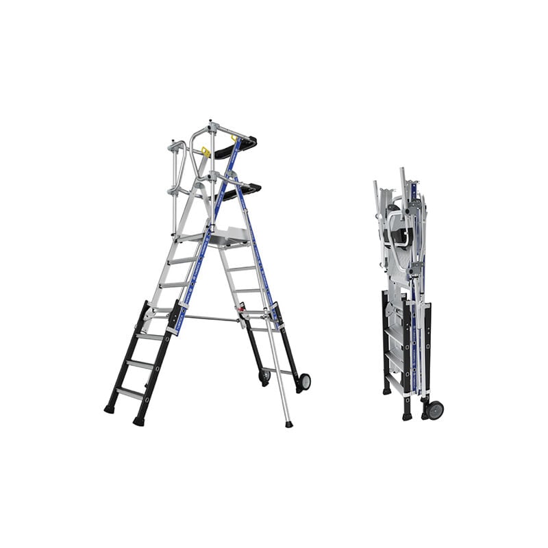 foto del prodotto tubesca comabi scaletta telescopica da 5 a 7 gradini altezza max di lavoro 4m 2272921