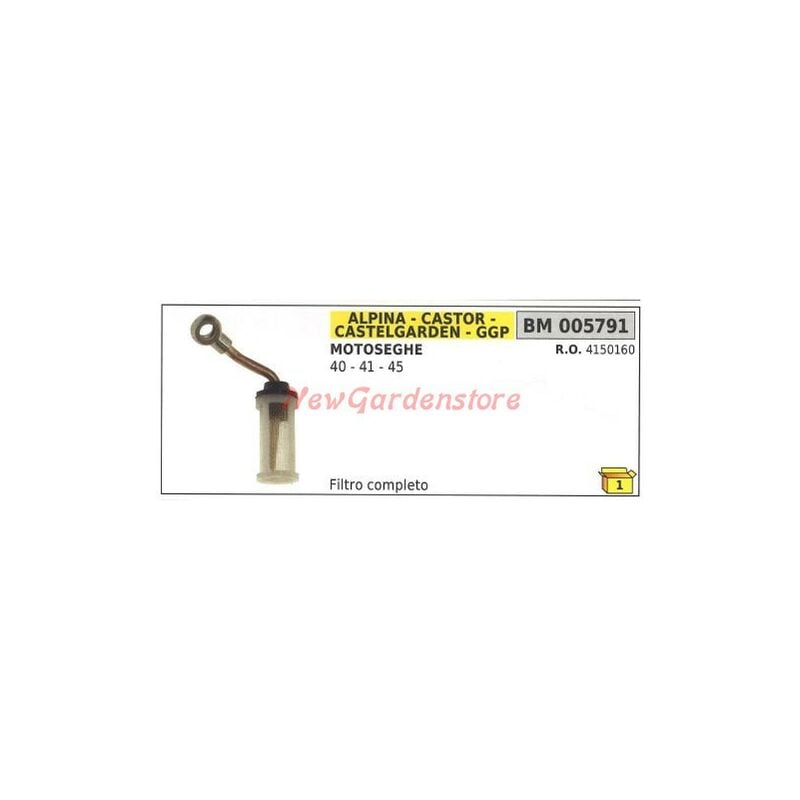 foto del prodotto tubetto olio con filtro aspirazione ggp per motosega 40 41 45 005791