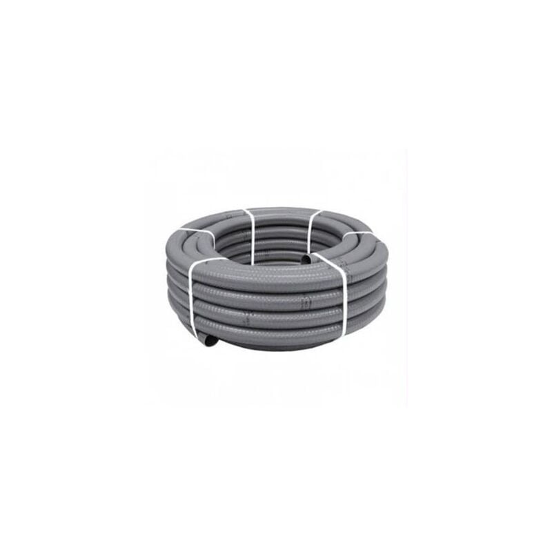 foto del prodotto tubi flessibili hidroflex in pvc grigio da 50 mm in rotoli da 25 m