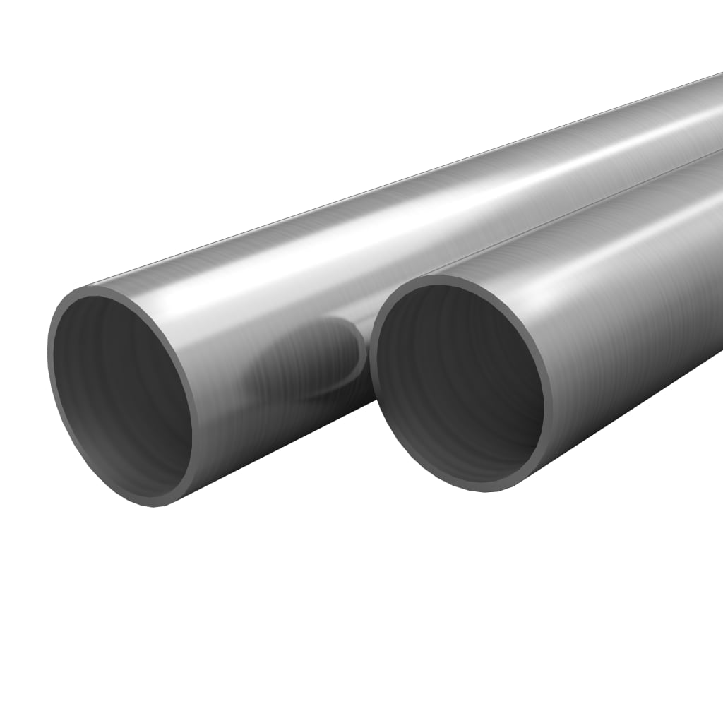 foto del prodotto tubi in acciaio inossidabile rotondi 2 pz v2a 2m 48x1,8mm cod mxl 70370