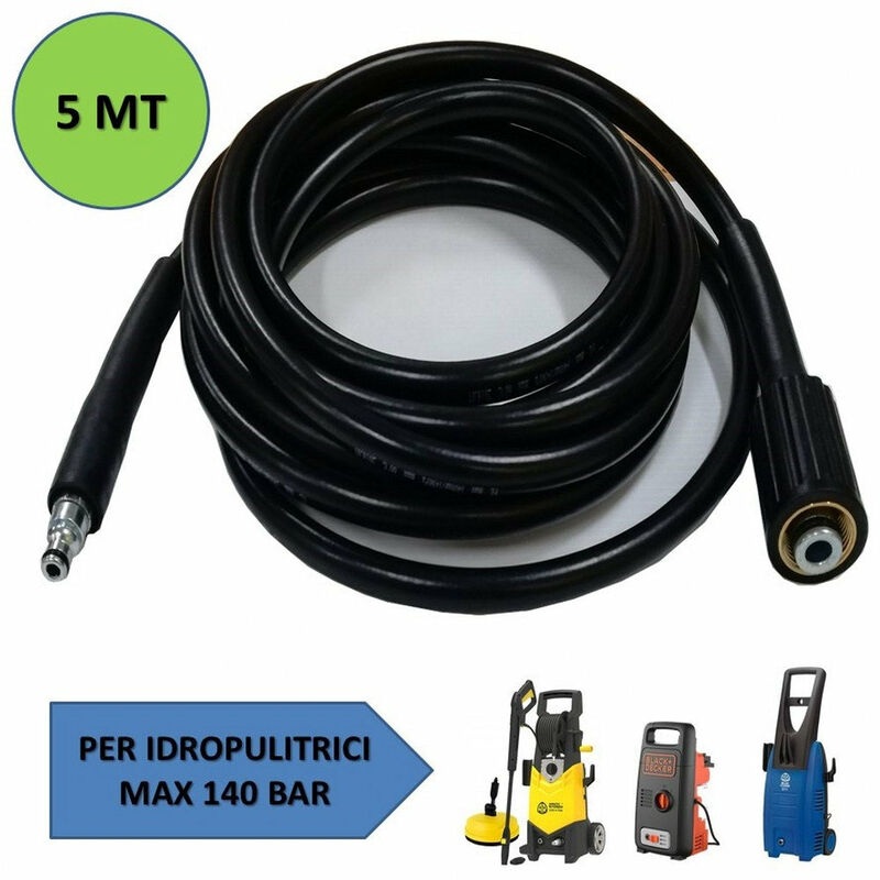 foto del prodotto tubo 5mt attacco m22 ricambi idropulitrice annovi rev. black decker
