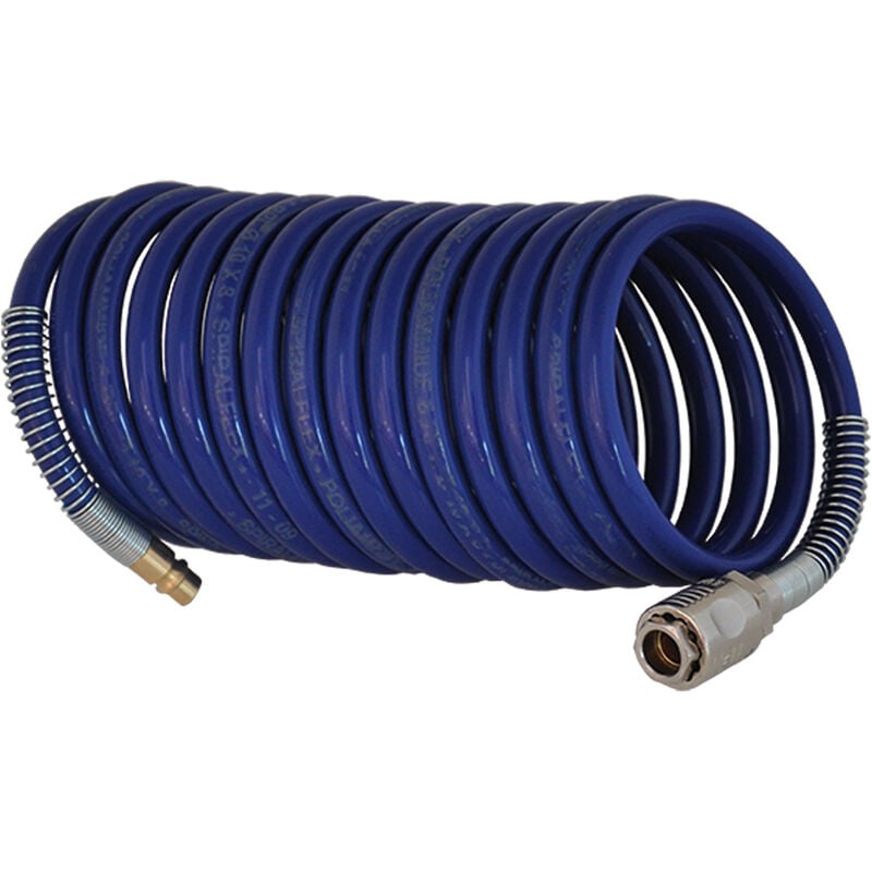 foto del prodotto tubo a spirale in nylon raccordato 8 x 6 mt 15