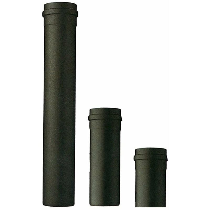 foto del prodotto tubo acciaio 100 cm 12 cm 120 mm nero per stufe a pellet 1,2 mm porcellanato