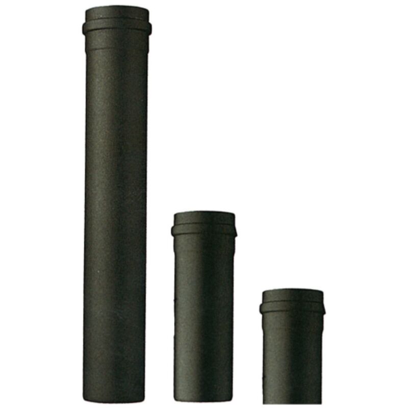 foto del prodotto tubo acciaio 25 cm 12 cm 120 mm nero per stufe a pellet 1,2 mm porcellanato