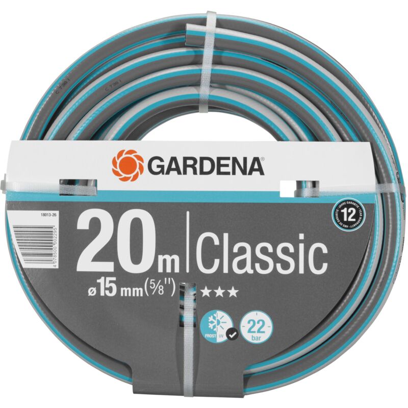 foto del prodotto tubo acqua da giardino classic 20 m, 15 mm 5 8 per irrigazione e giardinaggio 18013 26 gardena