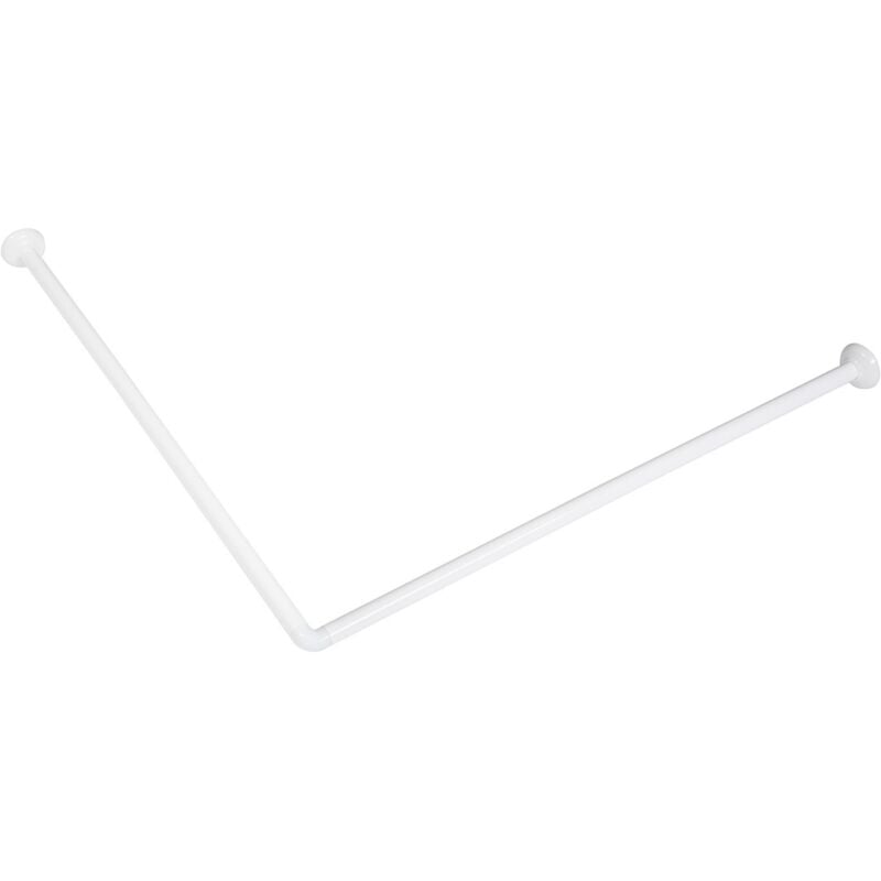 foto del prodotto tubo angolare bianco tende doccia 80x80 alluminio supporto bastone doccia vasca