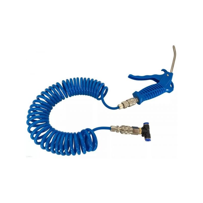 foto del prodotto tubo aria compressa flessibile per compressore 5 mt pistola soffiaggio