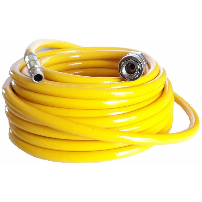foto del prodotto tubo aria compressa spirale 18 metri flessibile per compressore innesto rapido