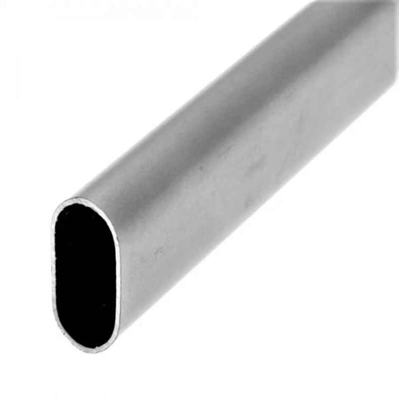 foto del prodotto tubo armadio ovale 30x15mm, 2 metri, acciaio cromato