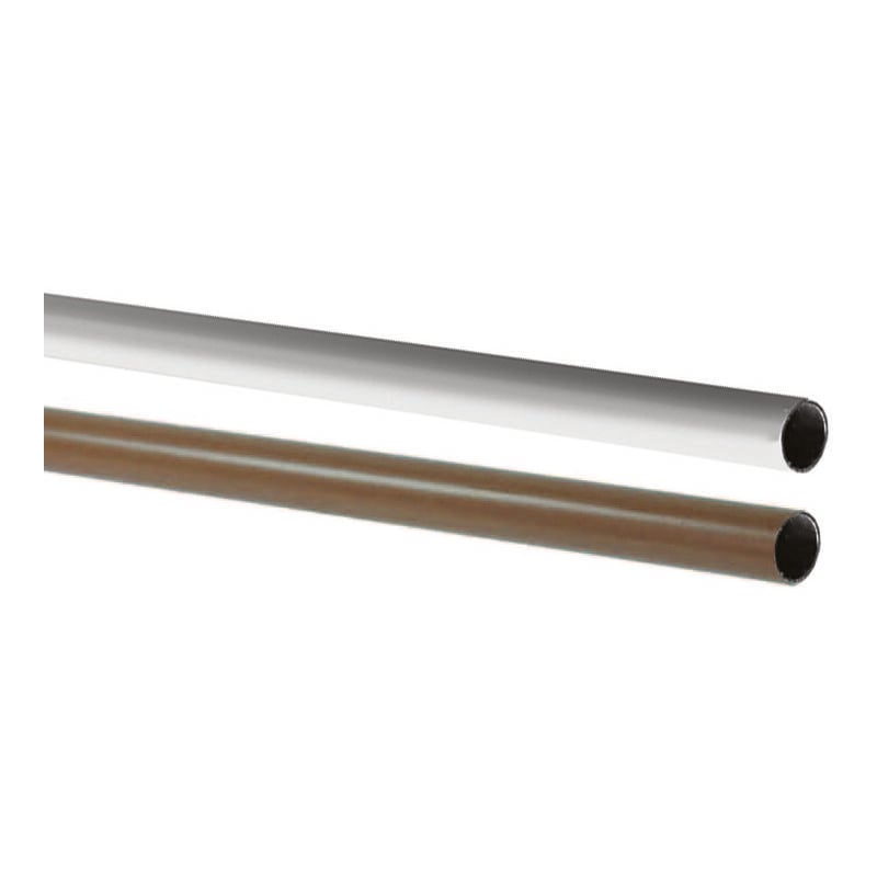 foto del prodotto tubo armadio tondo in acciaio plastificato mm.18x mt.2 di altezza colore bianco