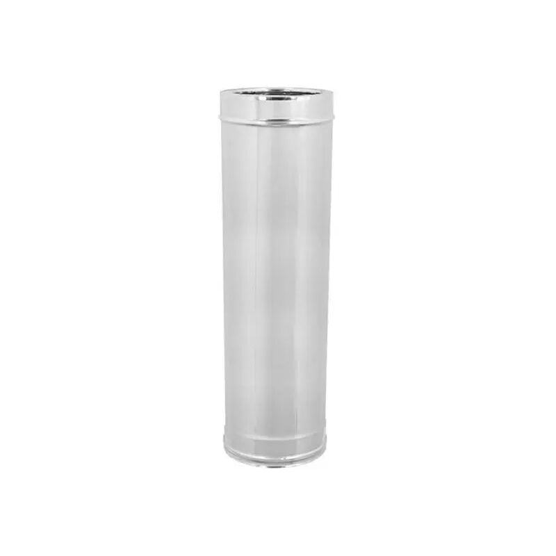 foto del prodotto tubo canna fumaria doppia parete acciaio inox aisi 316 parte interna aisi 304 parte esterna mm 1000 80 interno 130 esterno sp. 0,5 mm europrofil